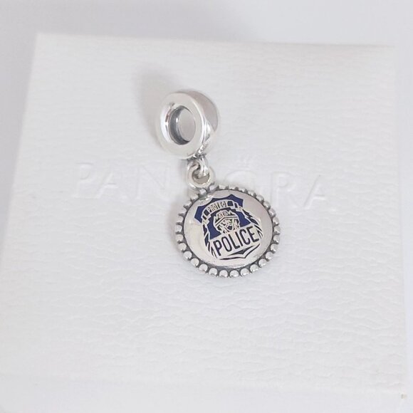Pandora Police Badge Exclusive Charm Dangle Pendant S925 Silver with box - Picture 4 of 9